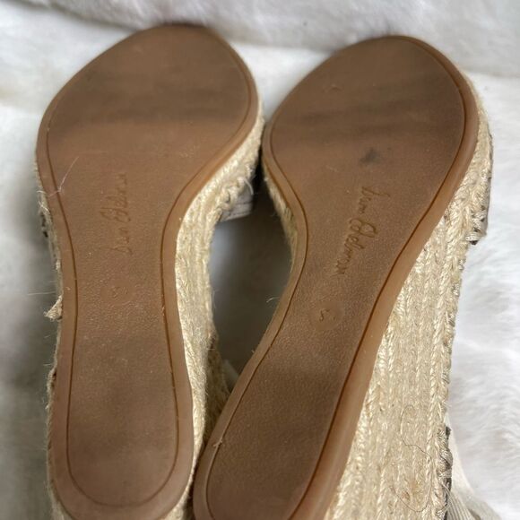 Sam Edelman patsy leather suede taupe Espadrilles wedge lace up sandals … - Picture 5 of 7